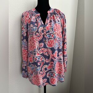 Lily Pulitzer flowy blouse. 100% silk.